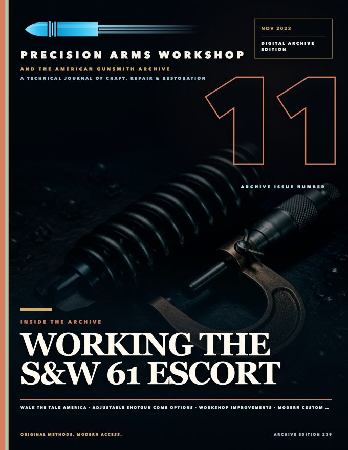 November 2023 cover — Gunsmith Magazine, The American Gunsmith Archive