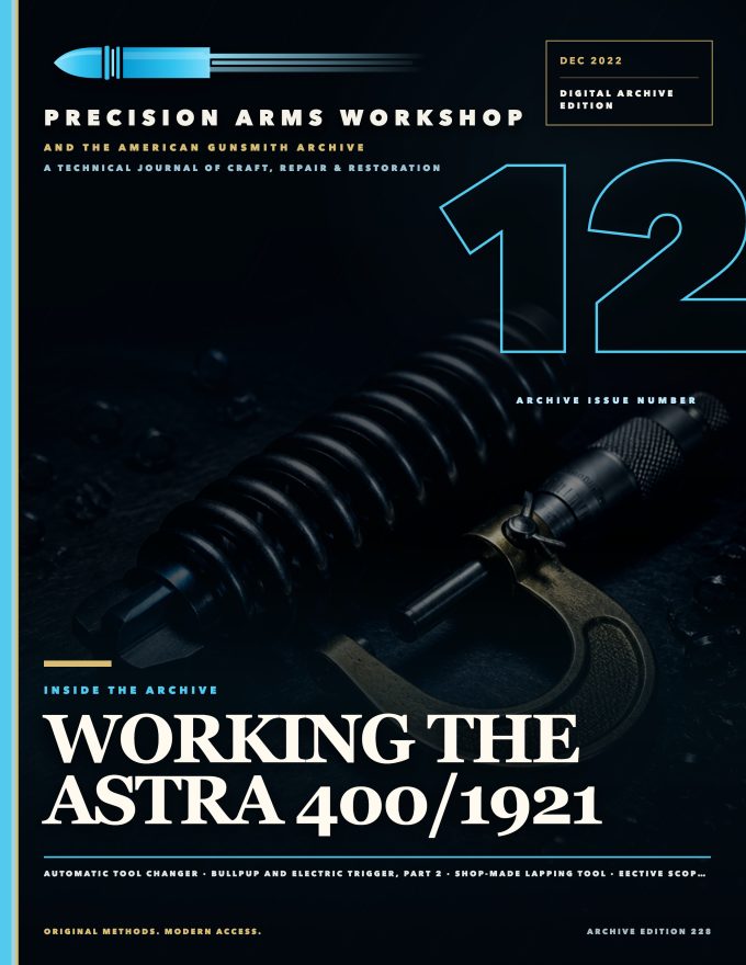 December 2022 cover — Gunsmith Magazine, The American Gunsmith Archive