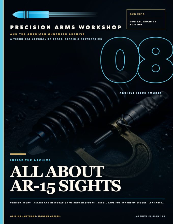 August 2015 cover — Gunsmith Magazine, The American Gunsmith Archive
