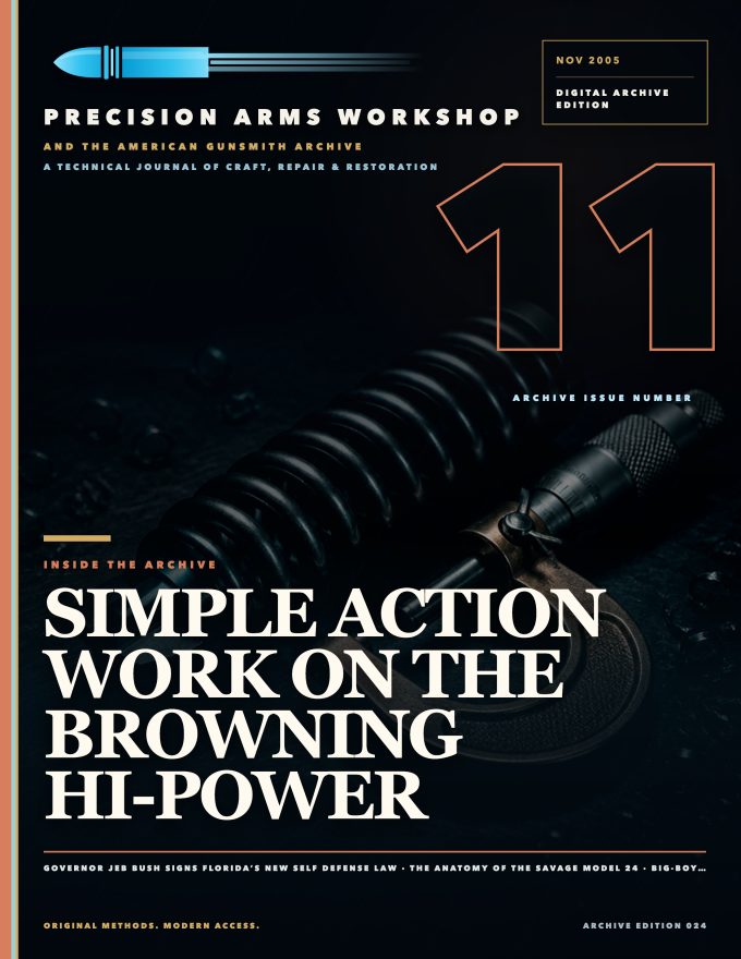 November 2005 cover — Gunsmith Magazine, The American Gunsmith Archive
