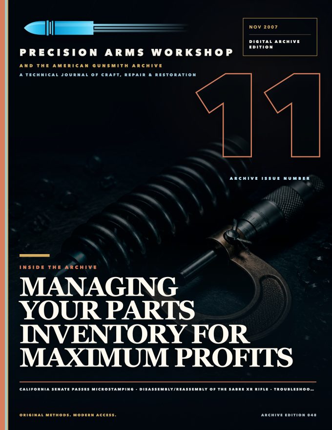 November 2007 cover — Gunsmith Magazine, The American Gunsmith Archive
