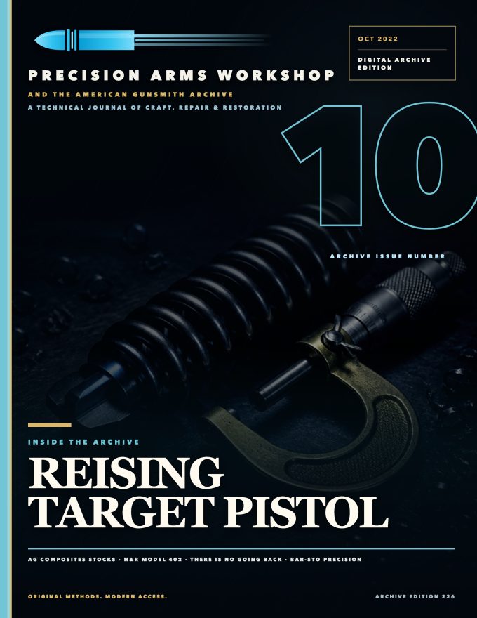 October 2022 cover — Gunsmith Magazine, The American Gunsmith Archive