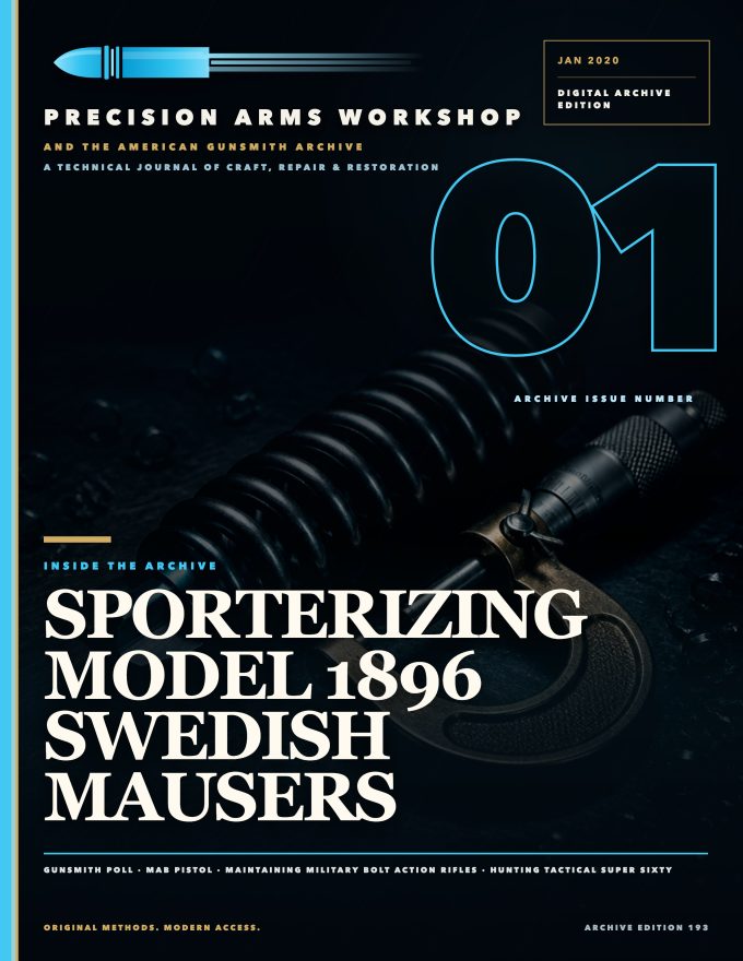 January 2020 cover — Gunsmith Magazine, The American Gunsmith Archive