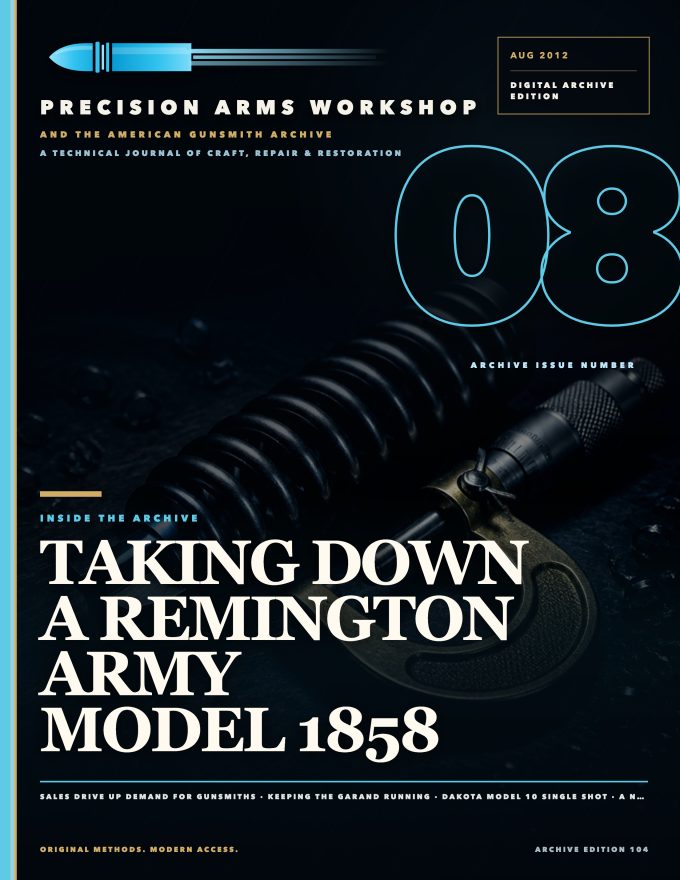 August 2012 cover — Gunsmith Magazine, The American Gunsmith Archive