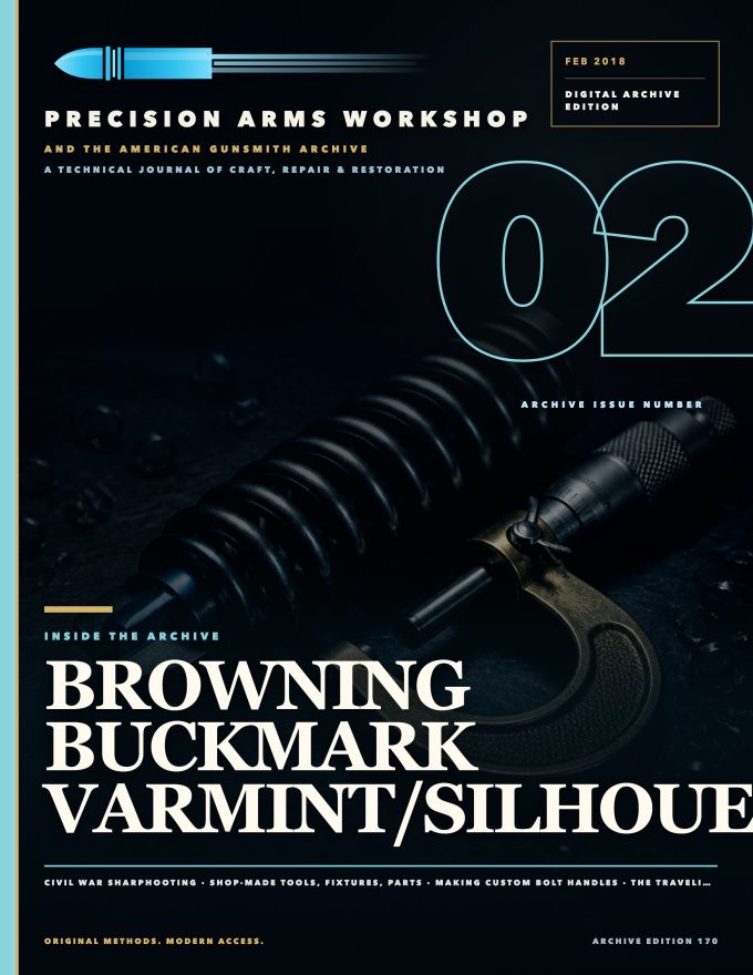 February 2018 cover — Gunsmith Magazine, The American Gunsmith Archive