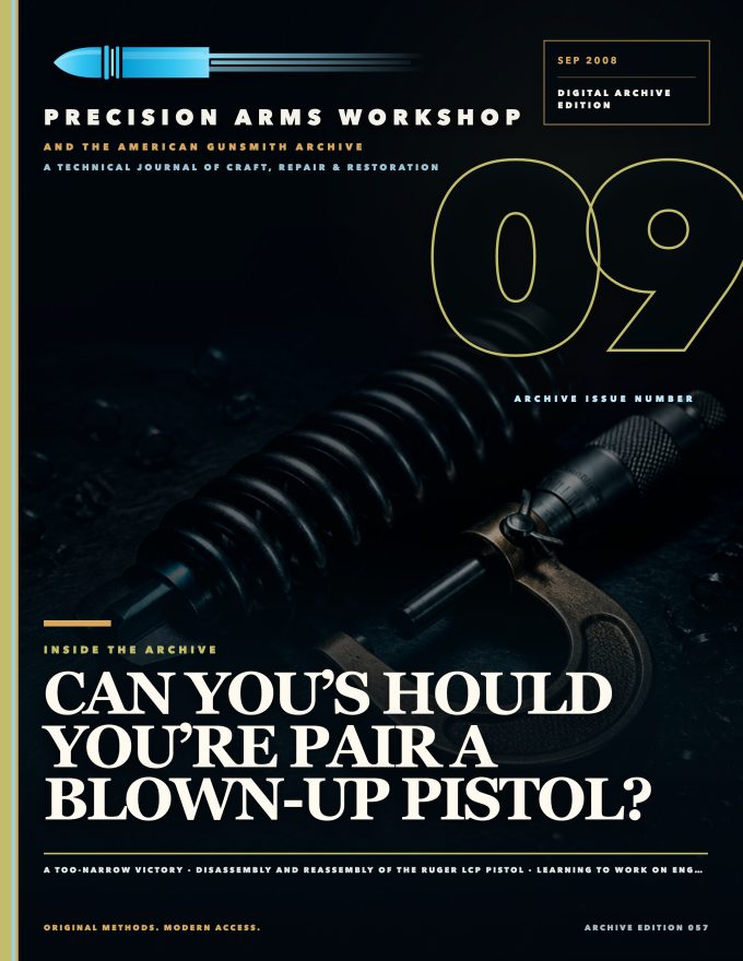 September 2008 cover — Gunsmith Magazine, The American Gunsmith Archive