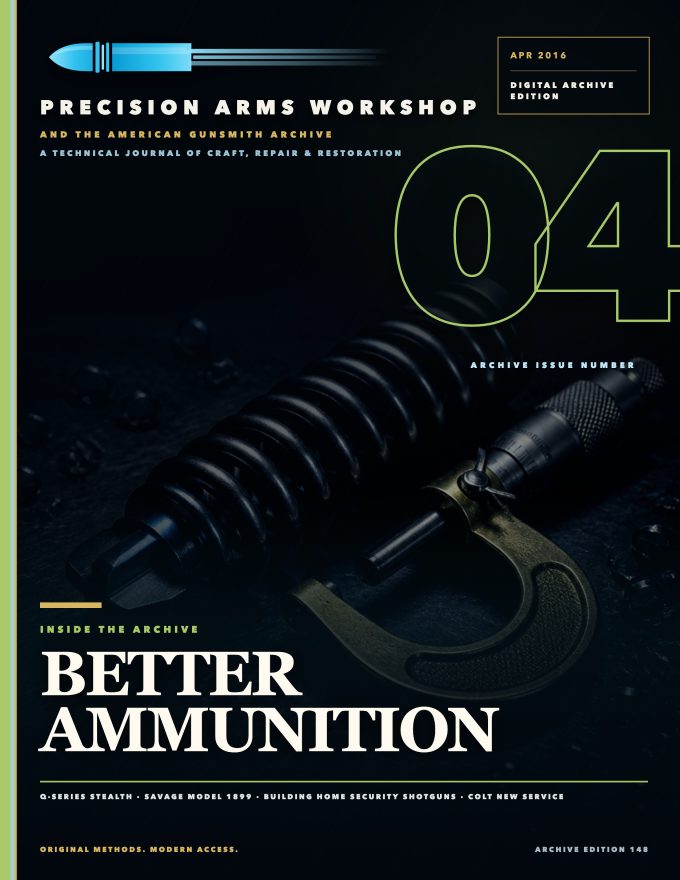 April 2016 cover — Gunsmith Magazine, The American Gunsmith Archive