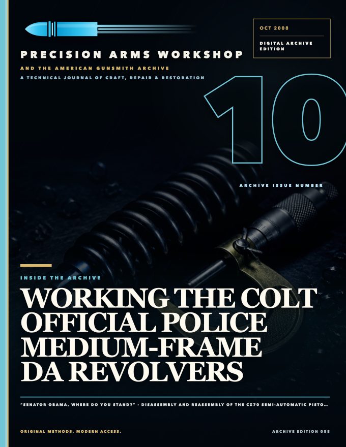 October 2008 cover — Gunsmith Magazine, The American Gunsmith Archive