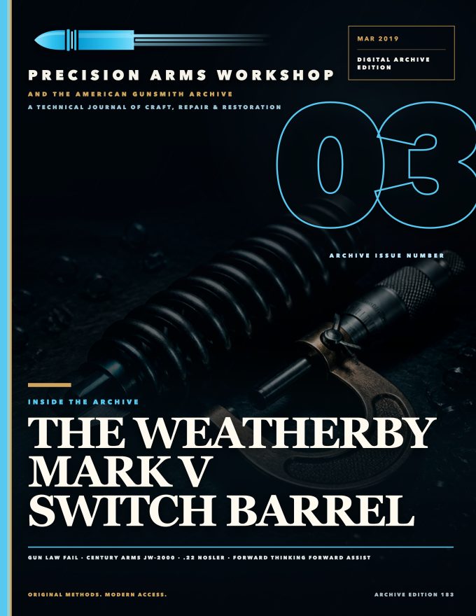March 2019 cover — Gunsmith Magazine, The American Gunsmith Archive