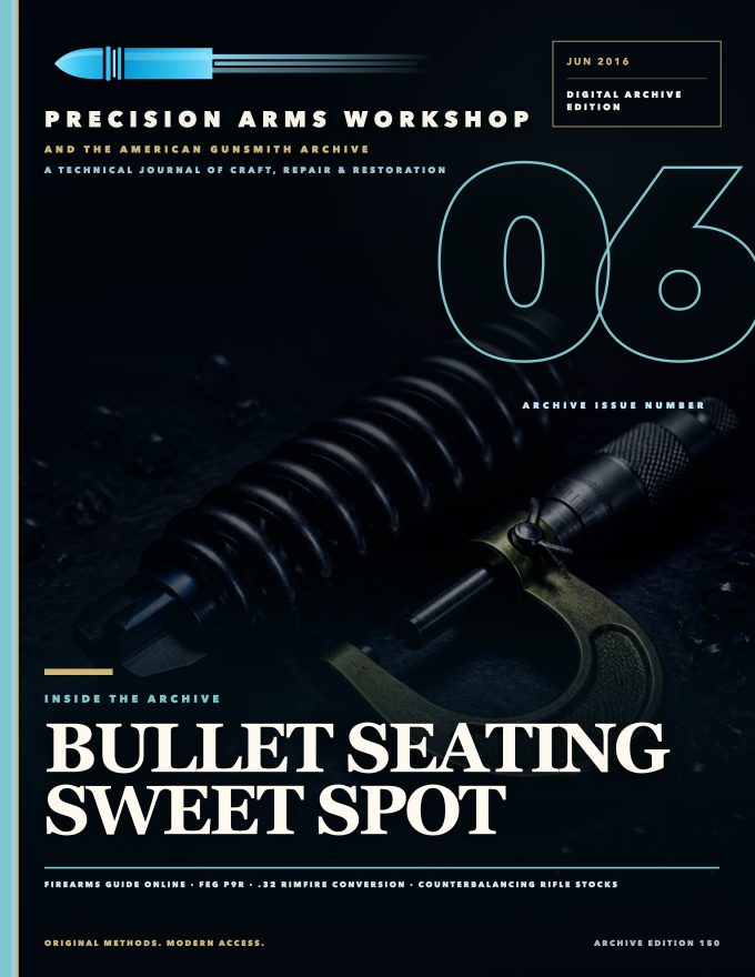 June 2016 cover — Gunsmith Magazine, The American Gunsmith Archive