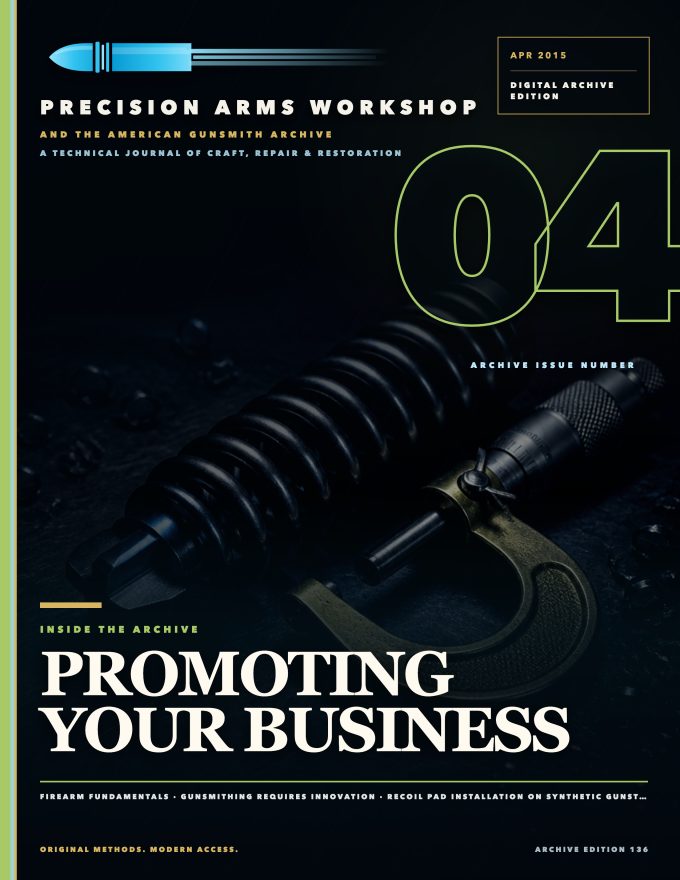 April 2015 cover — Gunsmith Magazine, The American Gunsmith Archive