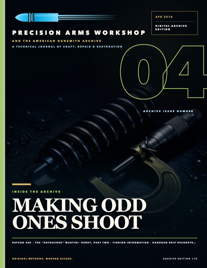 April 2018 cover — Gunsmith Magazine, The American Gunsmith Archive