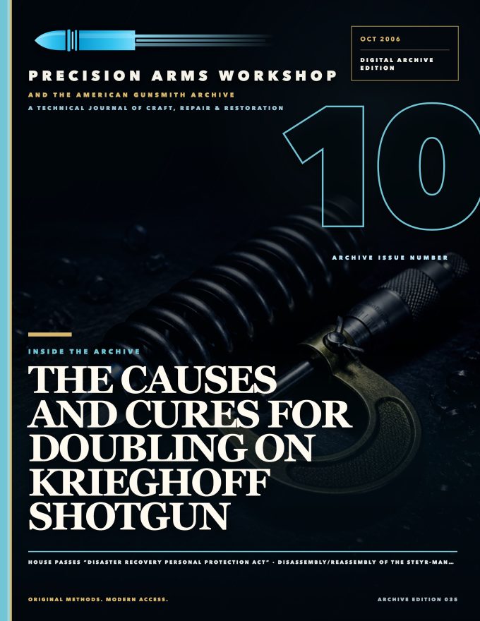 October 2006 cover — Gunsmith Magazine, The American Gunsmith Archive