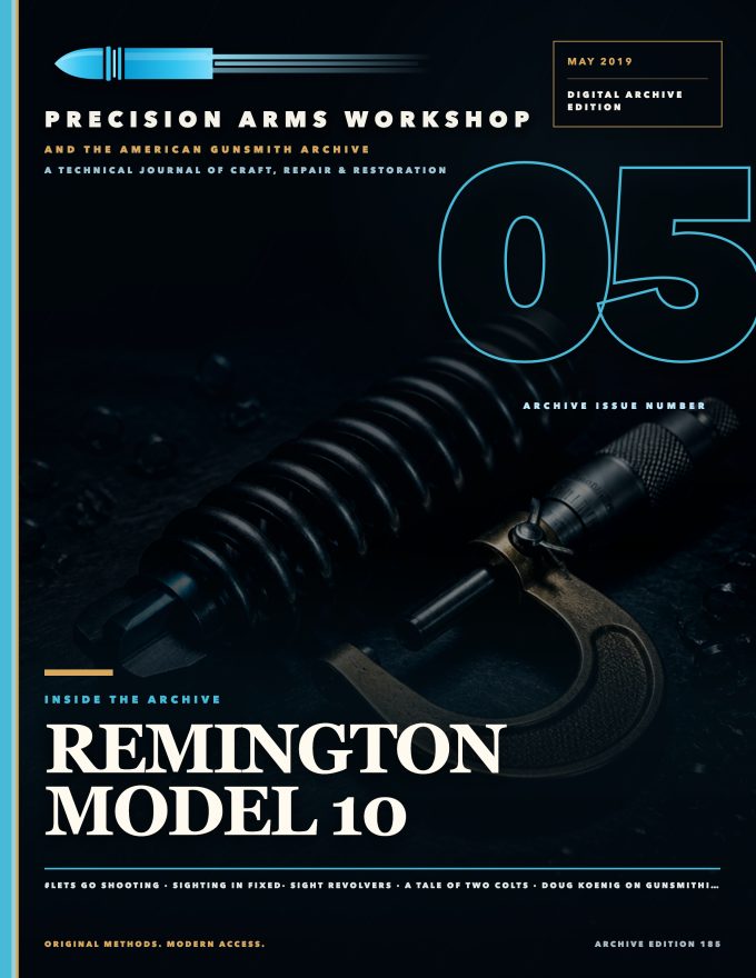 May 2019 cover — Gunsmith Magazine, The American Gunsmith Archive