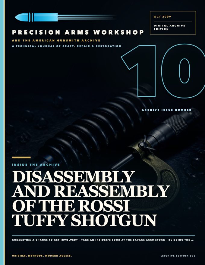 October 2009 cover — Gunsmith Magazine, The American Gunsmith Archive