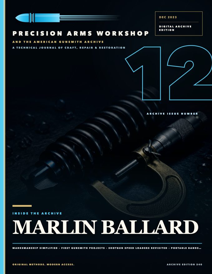December 2023 cover — Gunsmith Magazine, The American Gunsmith Archive