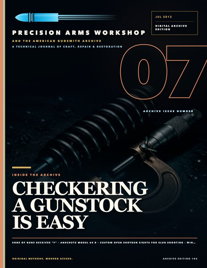 July 2012 cover — Gunsmith Magazine, The American Gunsmith Archive