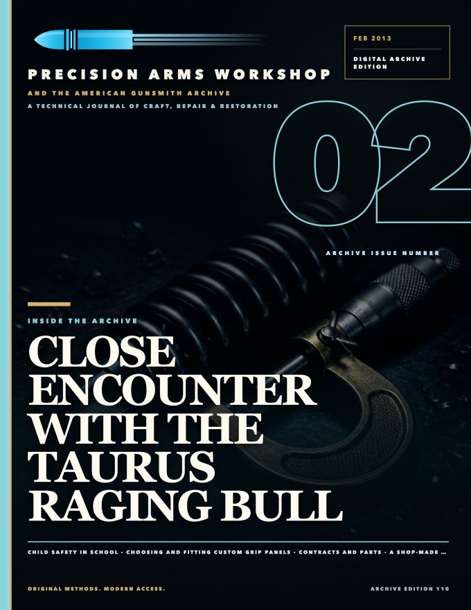 February 2013 cover — Gunsmith Magazine, The American Gunsmith Archive