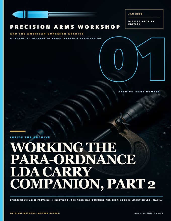 January 2005 cover — Gunsmith Magazine, The American Gunsmith Archive