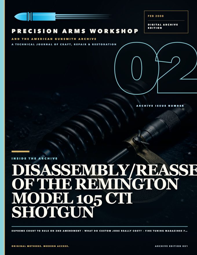 February 2008 cover — Gunsmith Magazine, The American Gunsmith Archive