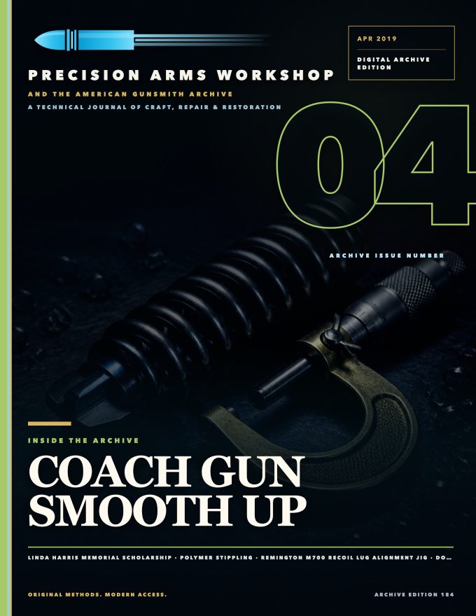 April 2019 cover — Gunsmith Magazine, The American Gunsmith Archive
