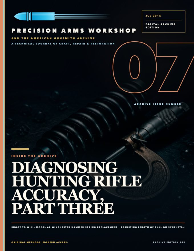 July 2015 cover — Gunsmith Magazine, The American Gunsmith Archive