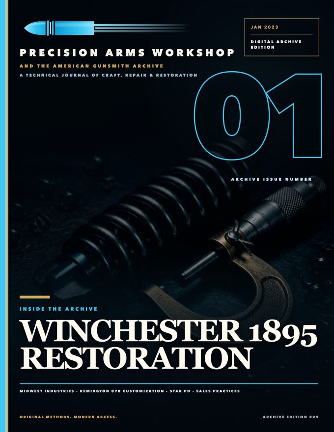 January 2023 cover — Gunsmith Magazine, The American Gunsmith Archive