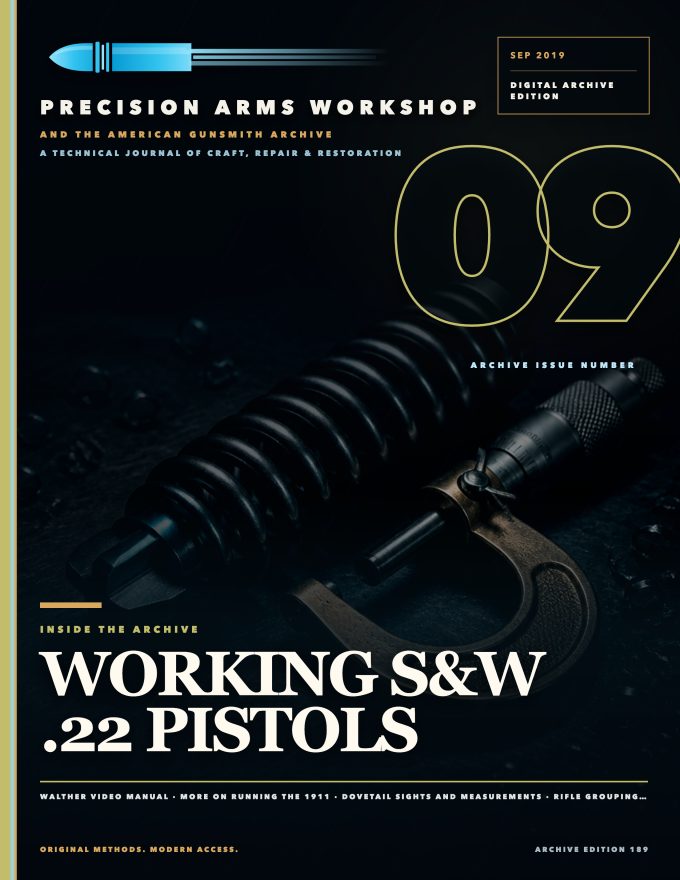September 2019 cover — Gunsmith Magazine, The American Gunsmith Archive